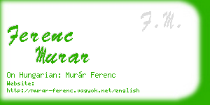 ferenc murar business card